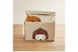 Boîte de rangement enfant avec couvercle pliable motif herisson bieco