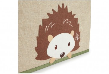 Boîte de rangement enfant avec couvercle pliable motif herisson bieco