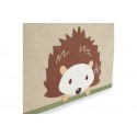 Boîte de rangement enfant avec couvercle pliable motif herisson bieco