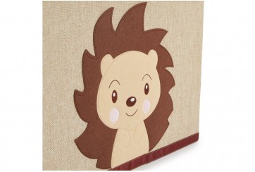 Boîte de rangement enfant avec couvercle pliable motif herisson piksi bieco