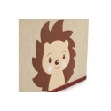 Boîte de rangement enfant avec couvercle pliable motif herisson piksi bieco