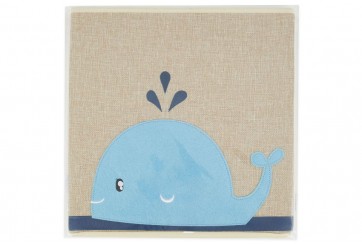 Boîte de rangement carré enfant baleine bieco