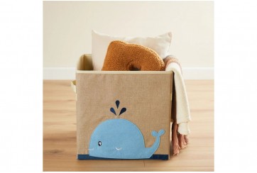 Boîte de rangement carré enfant baleine bieco