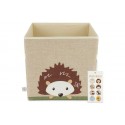 Boîte de rangement carré enfant - Pliable - Hérisson