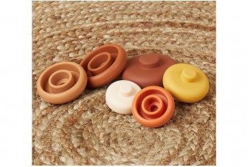 Tour à empiler silicone pour Bébé  - Marron Chocolat