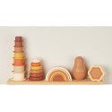 Tour à empiler silicone pour Bébé  - Marron Chocolat