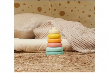 Tour à empiler en silicone pour Bébé  - Multicolore