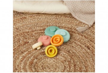 Tour à empiler en silicone pour Bébé  - Multicolore