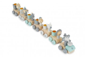 Train d'anniversaire en bois pour enfant