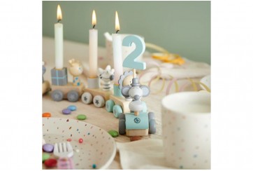 Train d'anniversaire en bois pour enfant