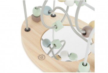 Boucle de motricité bois avec miroir bleu Bieco