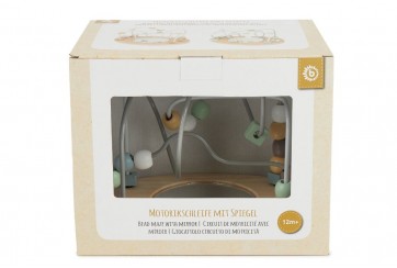 Boucle de motricité bois avec miroir bleu Bieco