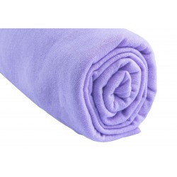 Lot de 3 draps housse jersey coton coloris fille anis blanc parme 60x120