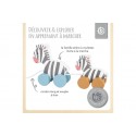 Jouet à tirer en bois enfant Zèbre Multicolore