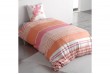 Parure de lit 140x200 cm enfant coton girafe rose