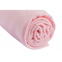 Lot de 3 draps housse jersey coton coloris fille rose blanc parme 70x140