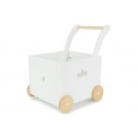 Coffre de rangement en bois pour enfant à roulettes