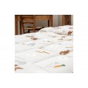 Couette coton imprimée 220x240 cm Pompon Lapin collection eden
