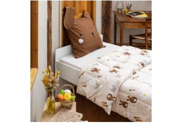 Couette coton imprimée 240x260 cm Pompon Lapin