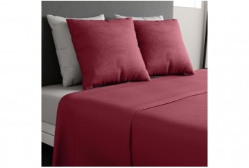 Parure de drap 180x290 3 pièces Coton Cerise
