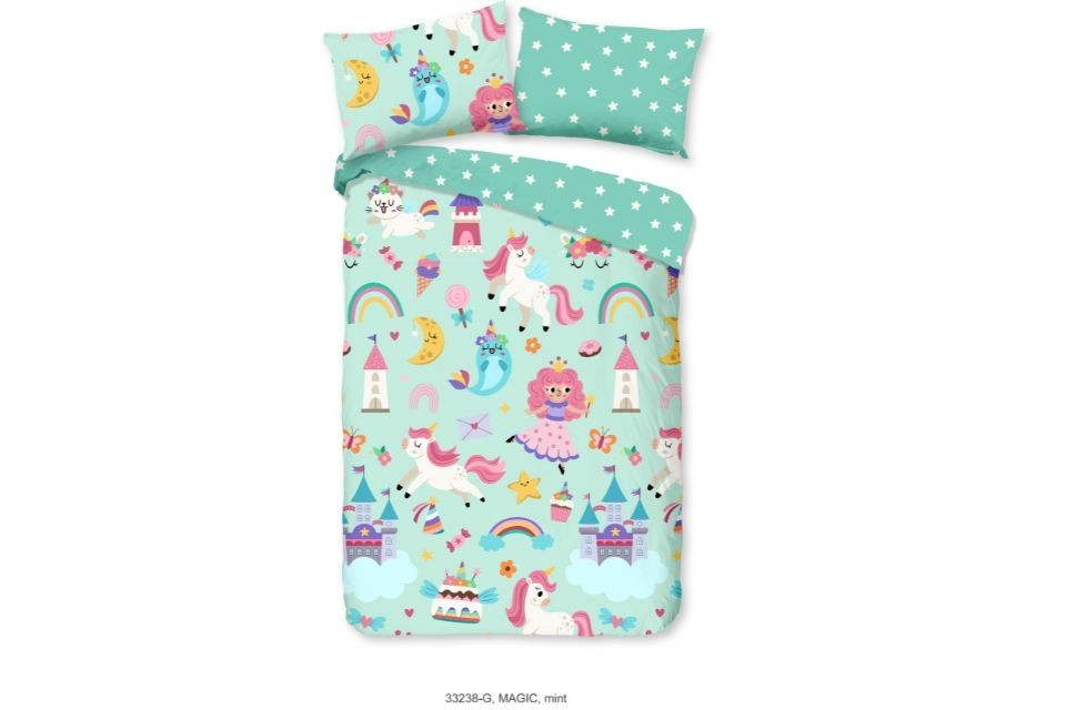 Parure de lit 100x135 cm kids Good Morning no.33238 menthe