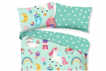 Parure de lit 140x200 cm kids Good Morning no.33238 menthe