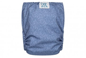 Couche lavable bébé - Criss cross blue - Bumbuns