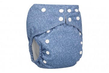 Couche lavable bébé - Criss cross blue - Bumbuns