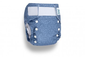 Couche lavable bébé - Criss cross blue - Bumbuns