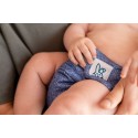 Couche lavable bébé - Criss cross blue - Bumbuns