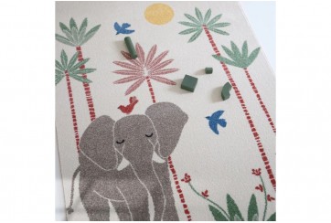 Tapis chambre enfant - Éléphant - MAMALENA