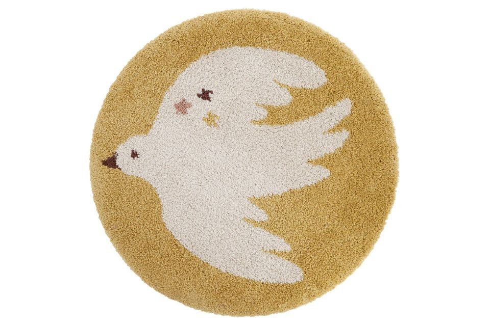 Tapis rond - Oiseau - Bohemian Bird - Miel
