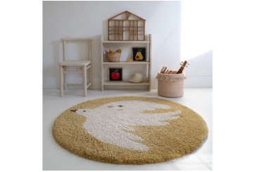 Tapis rond - Oiseau - Bohemian Bird - Miel