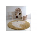 Tapis rond - Oiseau - Bohemian Bird - Miel