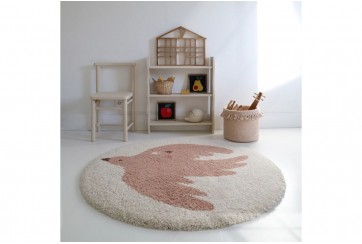 Tapis rond - Oiseau - Bohemian Bird - Creme