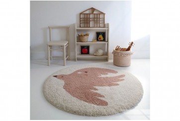 Tapis rond - Oiseau - Bohemian Bird - Creme