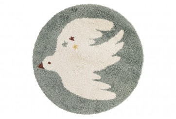 Tapis rond - Oiseau - Bohemian Bird - Aqua