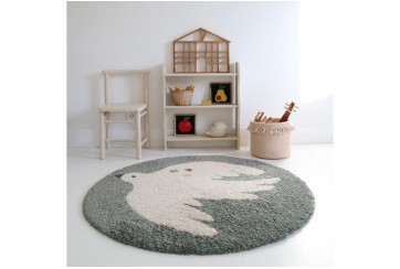 Tapis rond - Oiseau - Bohemian Bird - Aqua