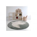 Tapis rond - Oiseau - Bohemian Bird - Aqua