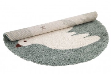 Tapis rond - Oiseau - Bohemian Bird - Aqua