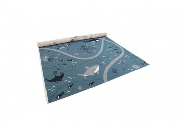 Tapis Coton LITTLE DEEP BLUE D 120 cm