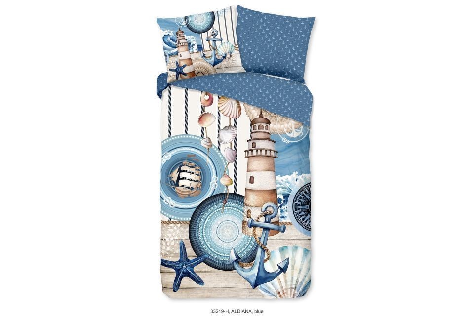 Parure de lit 200x200 cm 33219 bleu