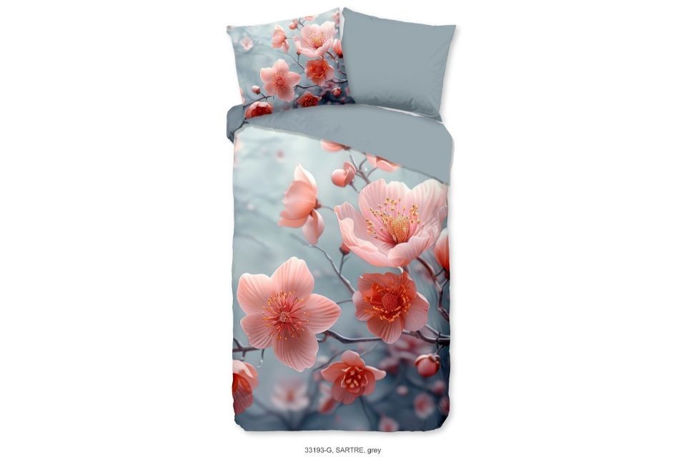 Parure de lit 140x200 cm 33193 gris
