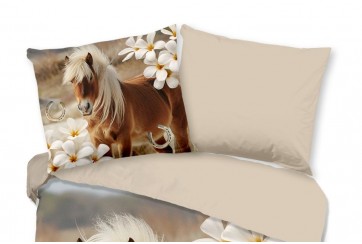 Parure de lit 140x200 cm microfibre kids no.33182 sable