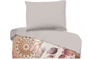 Parure de lit 140x200 cm coton-satin 33181 gris