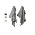 Lot de 2 essuie-mains 100% Gaze de coton - Quadri