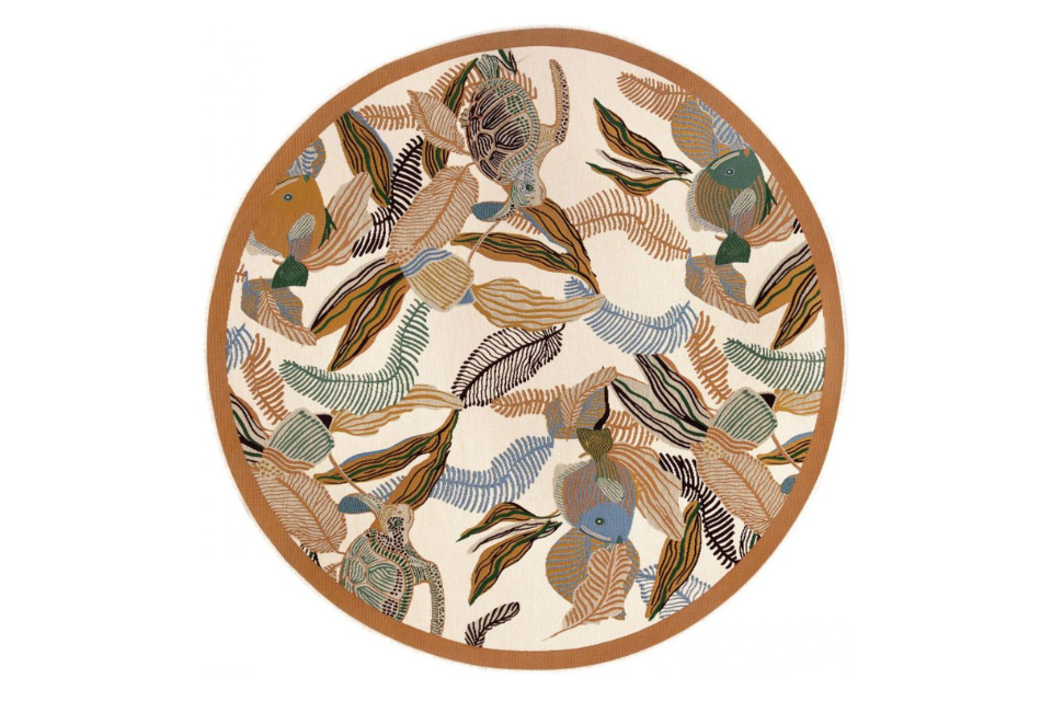 Tapis Dori - Outdoor - Diamètre 160 cm - Papaye