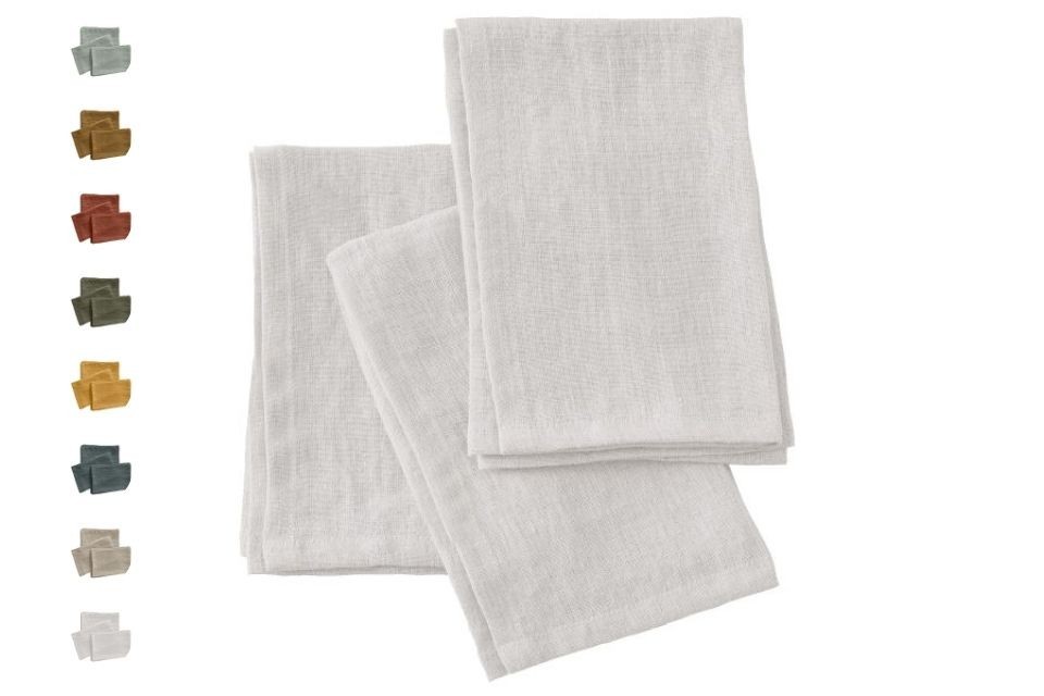 Lot de 3 serviettes Lin Français 40x40 cm