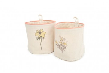 Paniers de rangement à suspendre - FLORA - Lot de 2