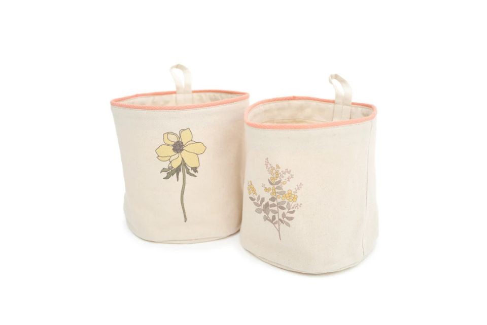 Paniers de rangement à suspendre - FLORA - Lot de 2